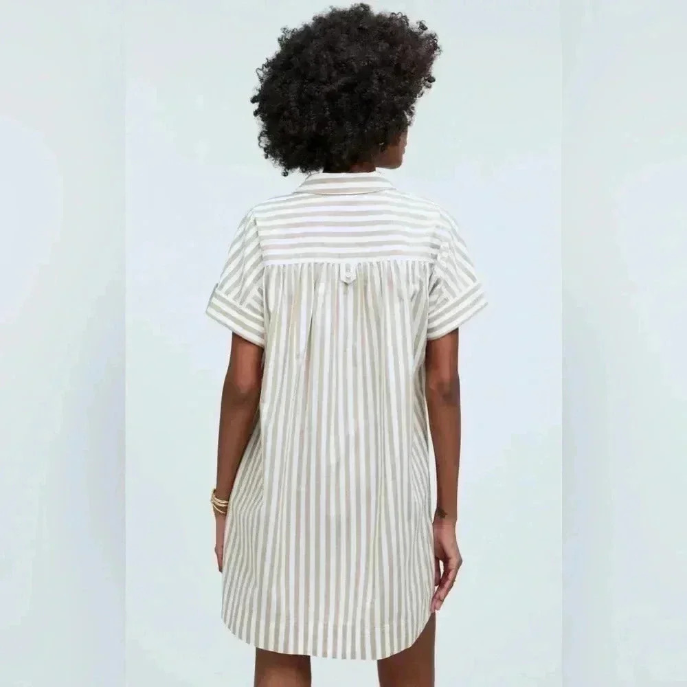 Madewell Collared Button-Front Mini Shirtdress - Picture 2 of 7